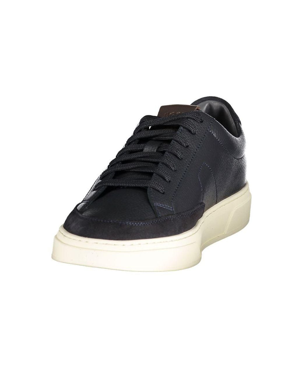 Boss Blue Leather Men's Sneakers for men
