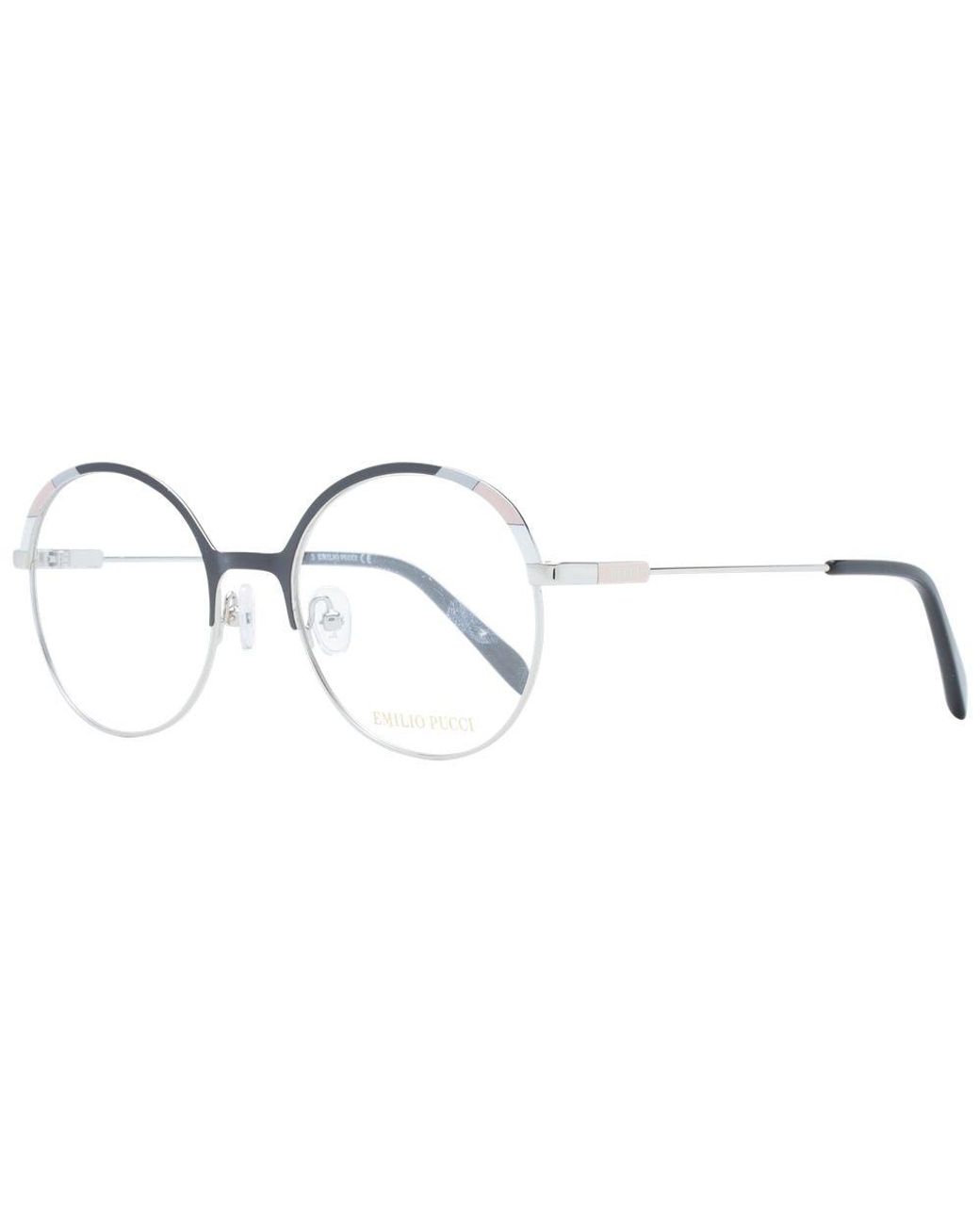 Emilio Pucci Metallic Black Metal Glasses (frames)
