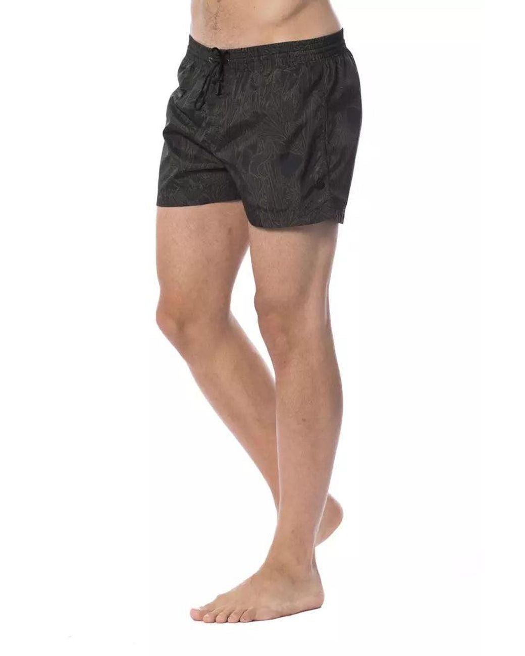Roberto Cavalli Black Army Printed Elite Swimsuit for men