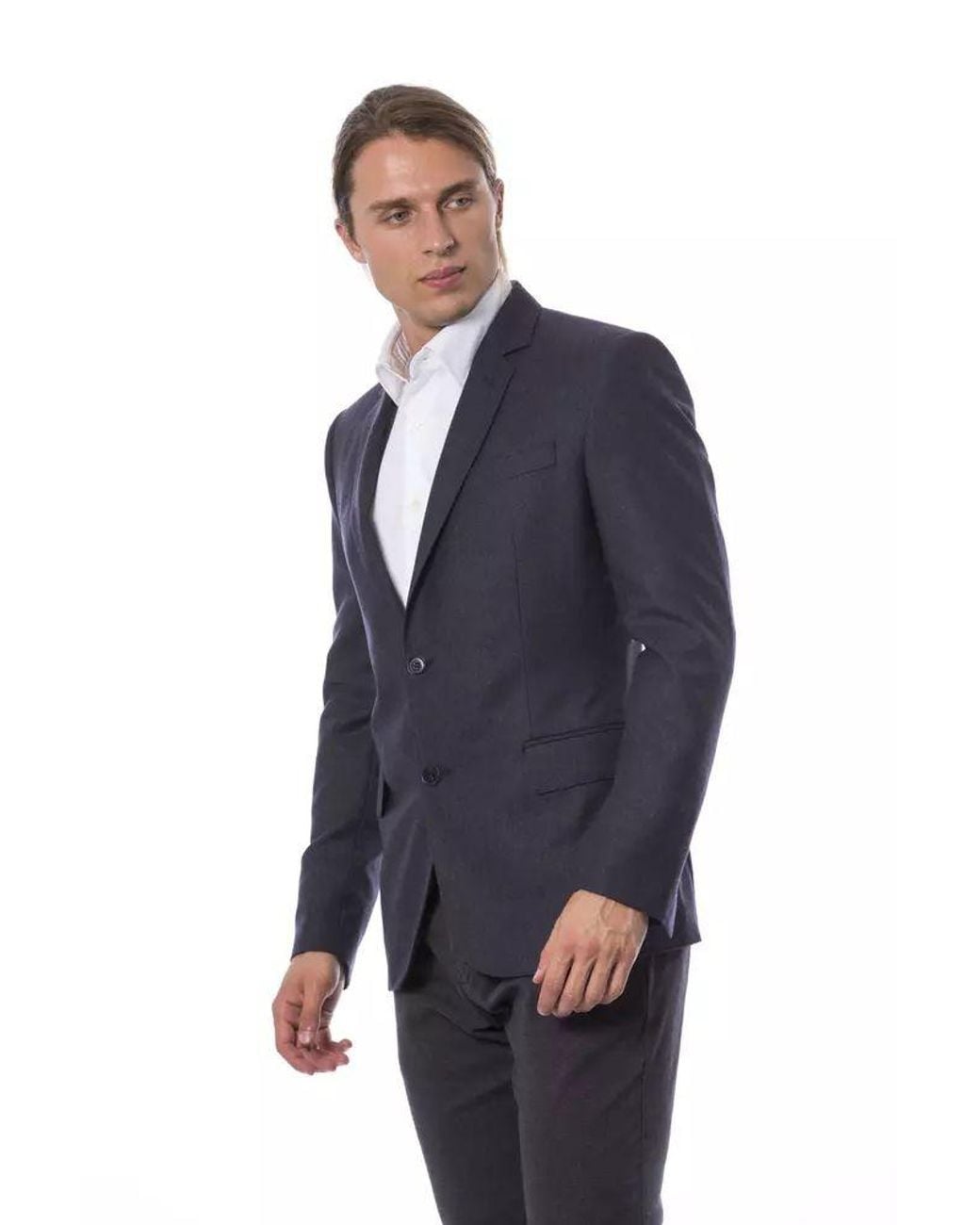 Verri Elegant Blue Wool Single for men