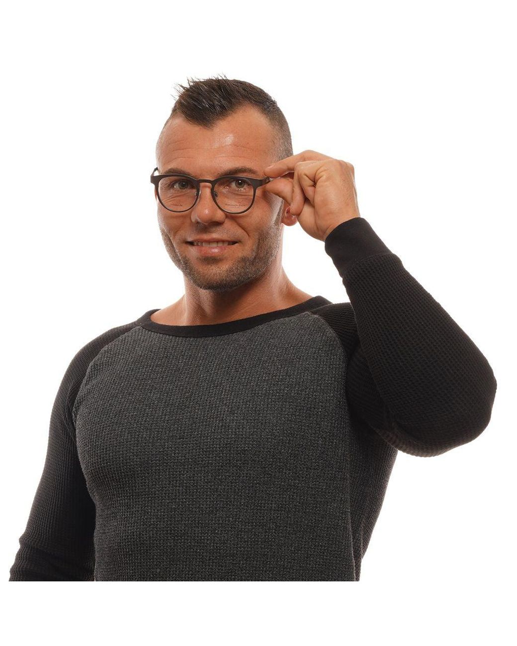 Zegna Black Titanium Glasses (Frames) for men