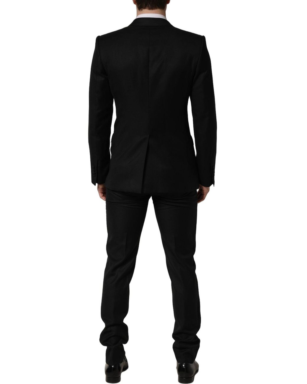 Dolce & Gabbana Black Wool Slim Fit Formal 2 Piece Men Suit for men