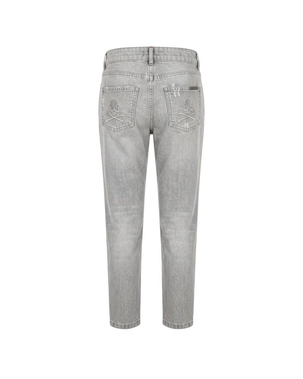 Philipp Plein Gray Fabric Jeans