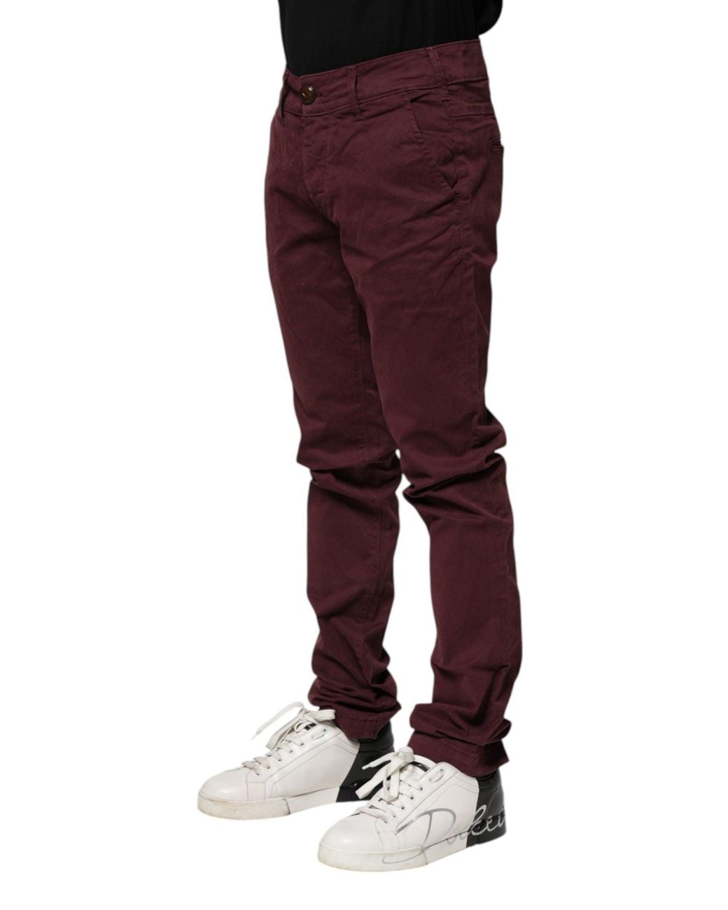 CYCLE Red Maroon Cotton Stretch Skinny Fit Men Denim Jeans for men