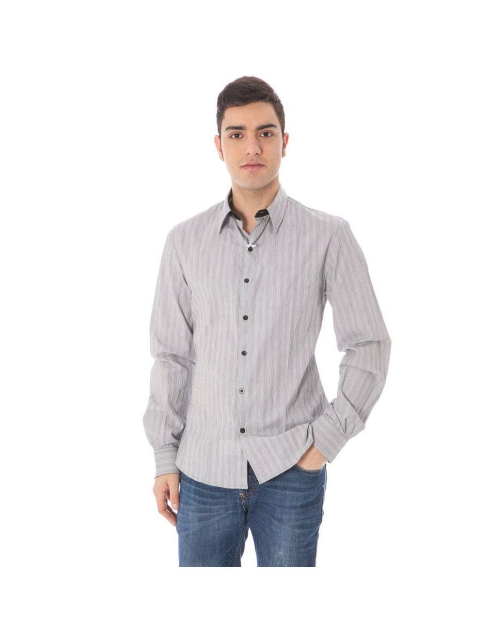 CoSTUME NATIONAL Gray Fabric Esterni Shirt for men