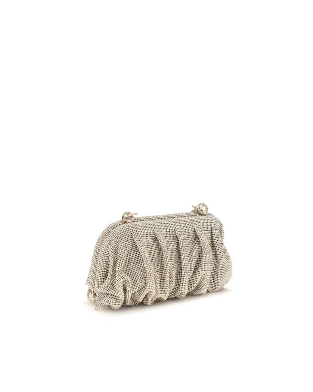 Benedetta Bruzziches Gray Silver Aluminum Clutch Bag