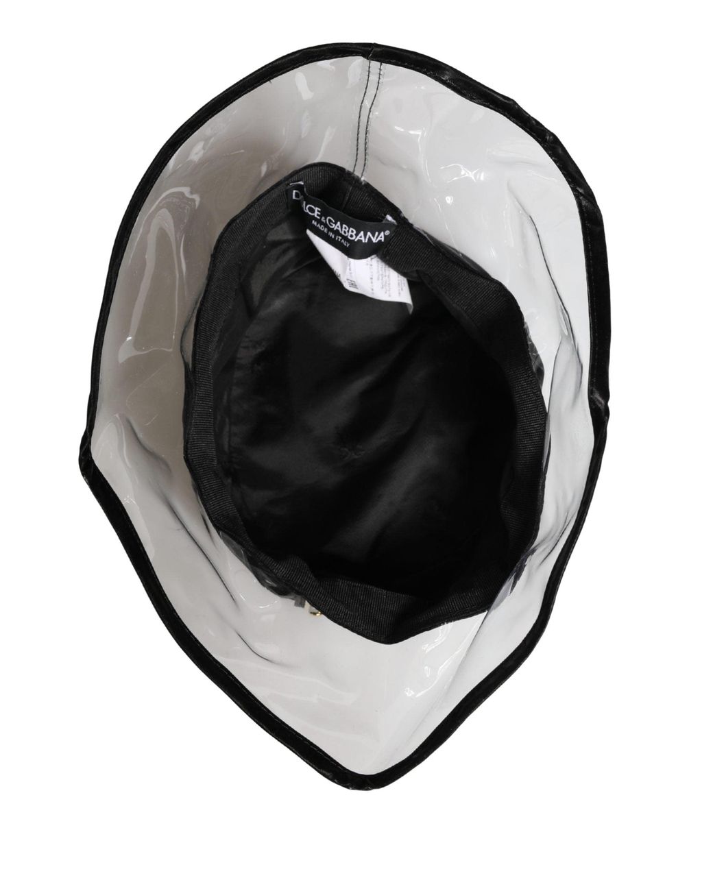 Dolce & Gabbana Black Nylon Plastic Fisherman Bucket Capello Hat for men