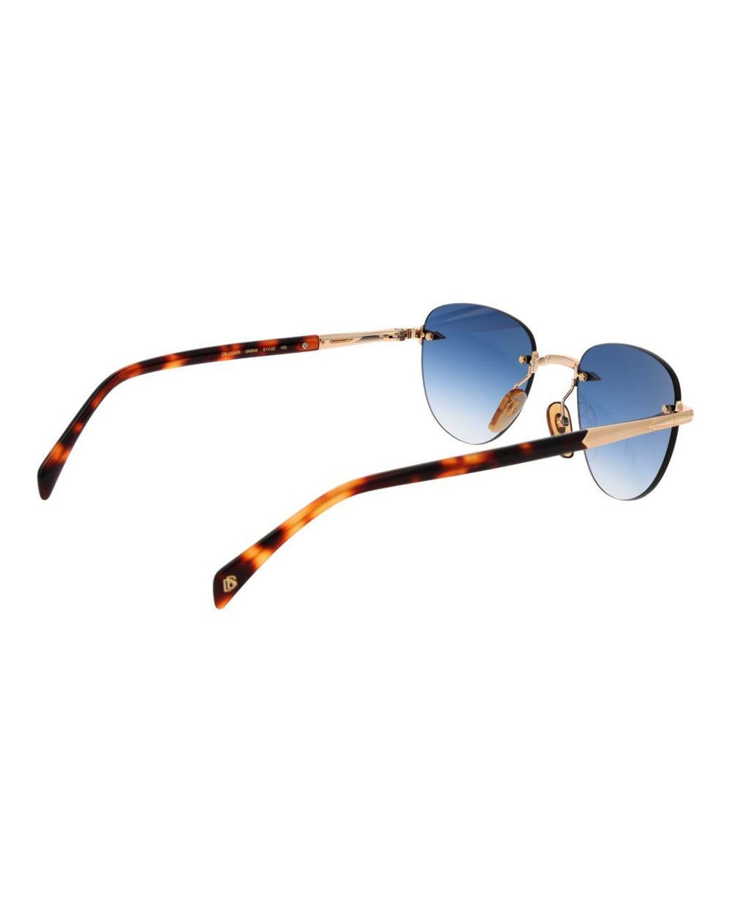 David Beckham Blue Gold Metal Sunglasses for men