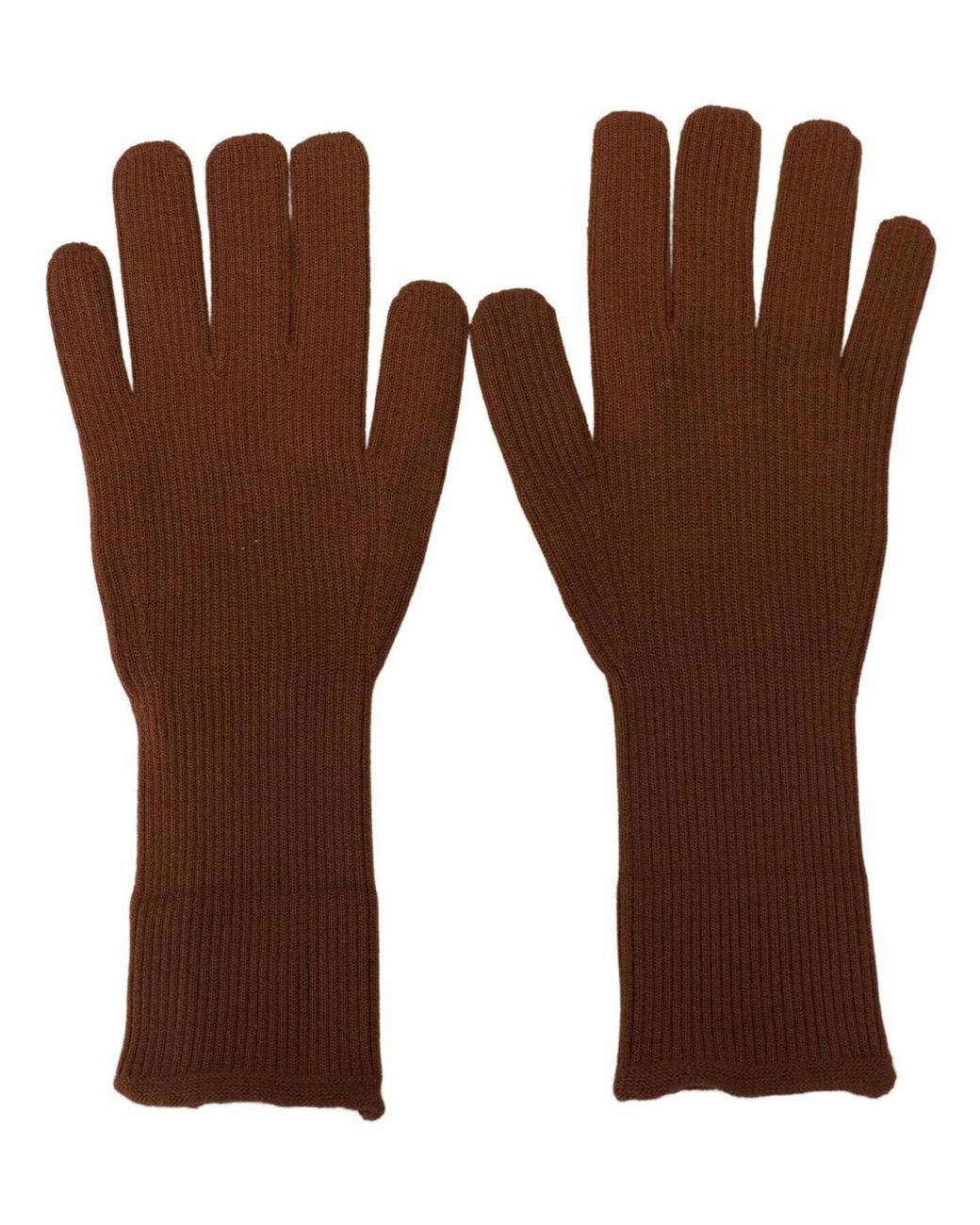 Dolce & Gabbana Brown Dolce & Gabbana Cashmere Knit Gloves for men