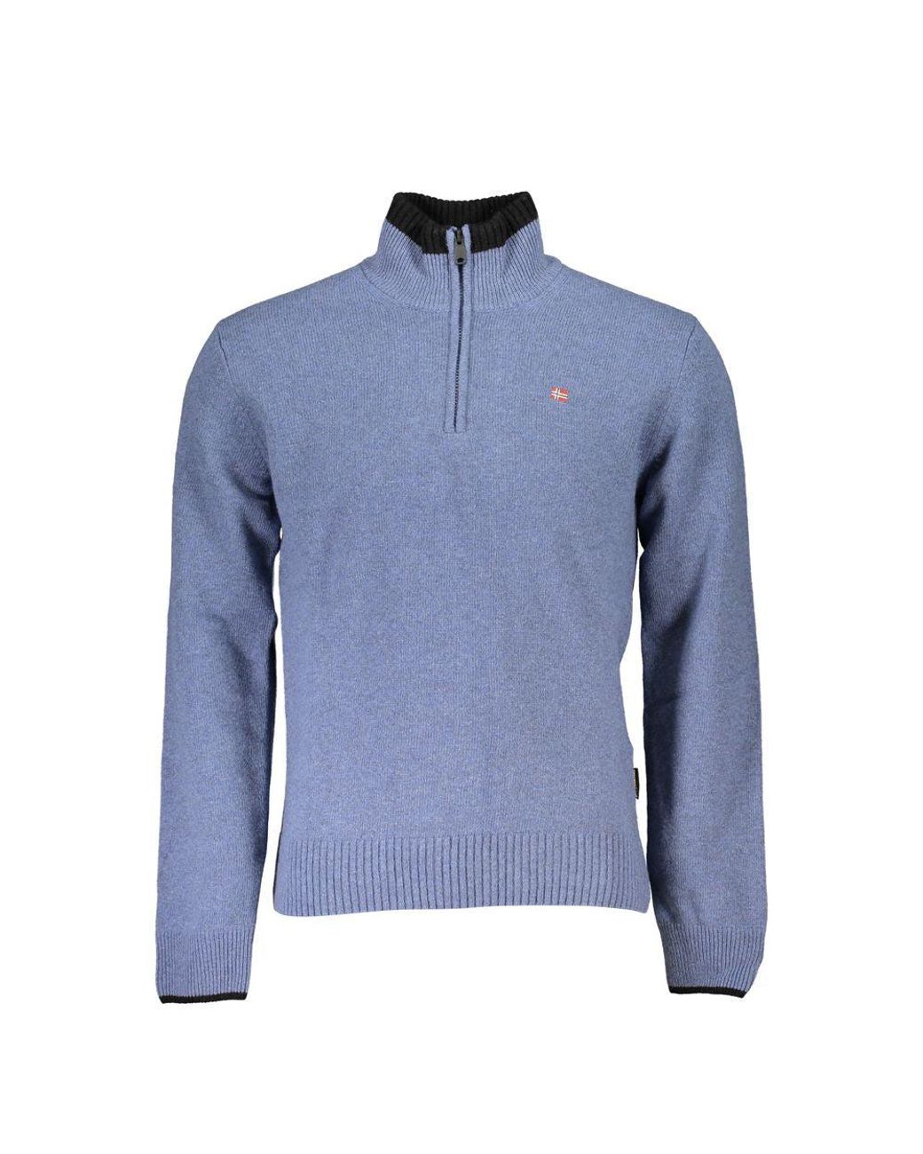 Napapijri Blue Fabric Sweater for men