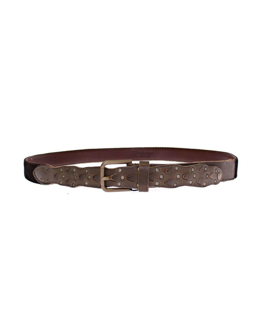 Dolce & Gabbana Black Dolce Gabbana Brown Leather Logo Cintura Gürtel Belt for men
