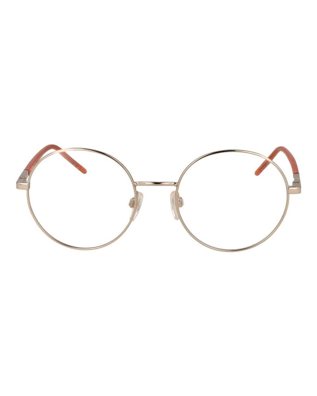 Love Moschino Metallic Gold Metal & Plastic Glasses (frames)