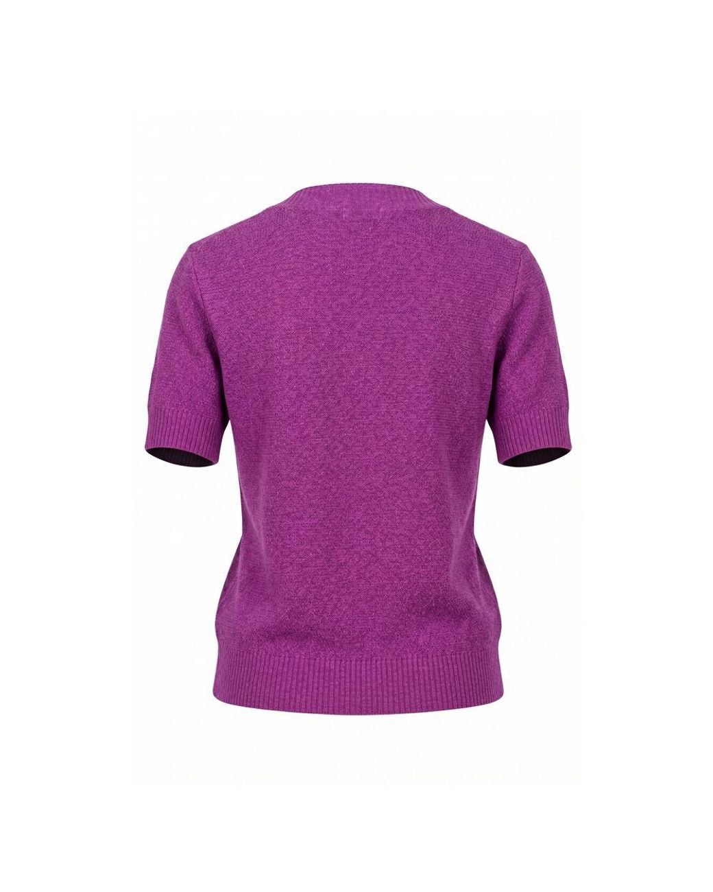 Malo Purple Silk Blend Sweater