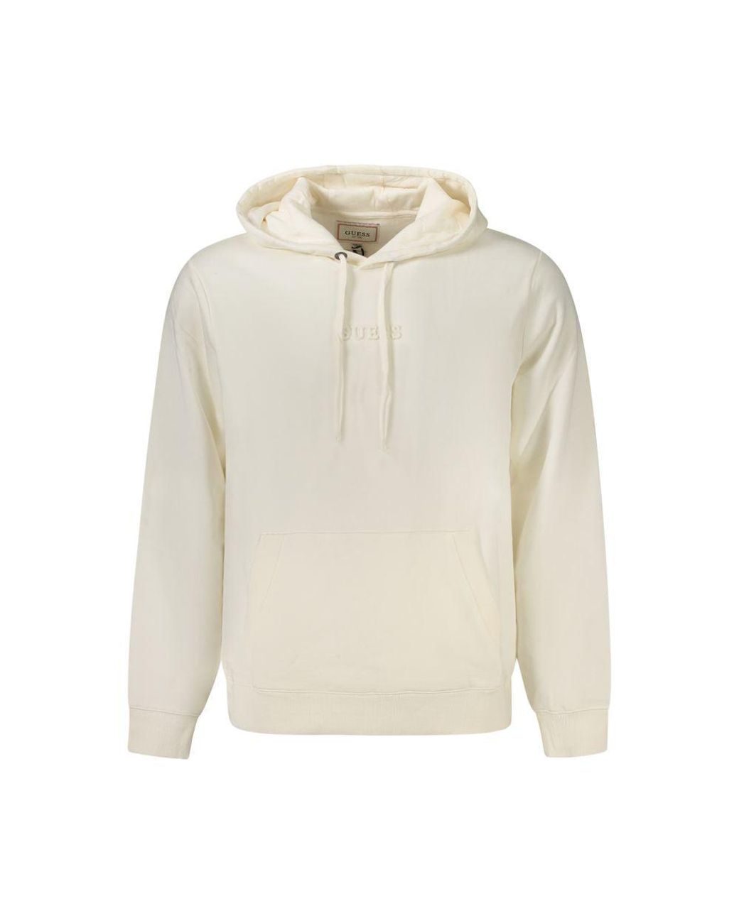 Guess White Bianco Cotton Men's Hoodie for men