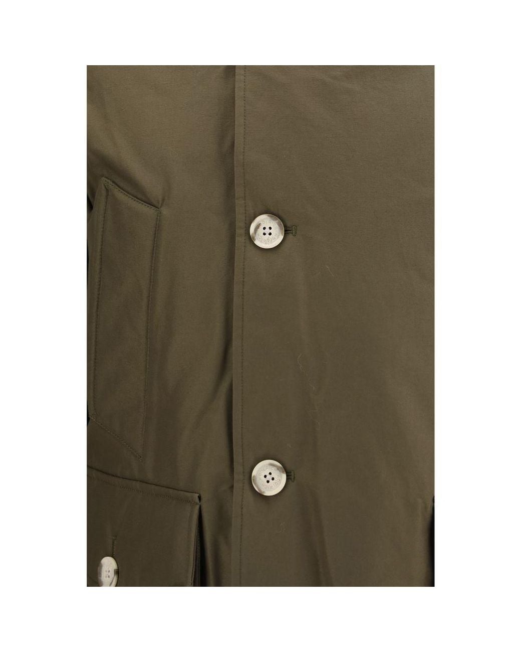 Woolrich Green Cotton Parka for men