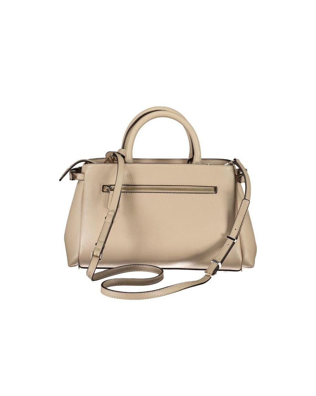 Guess Metallic Polyethylene Handbag With Unique Design
