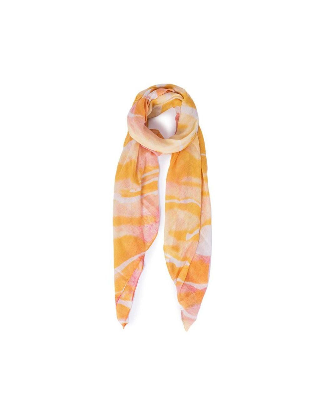 Pieces Orange Polyester Scarf