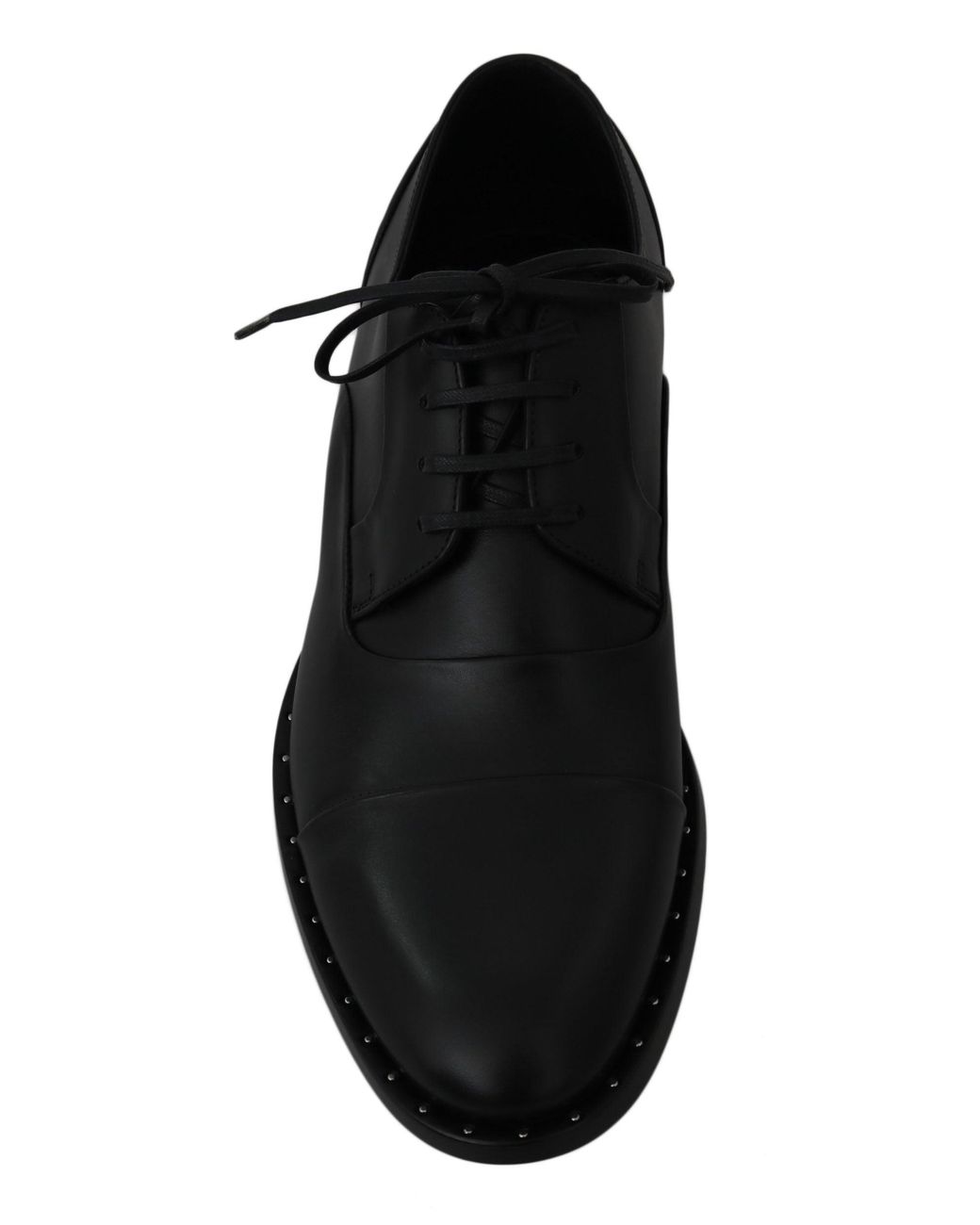 Dolce & Gabbana Black Leather Derby Formal Shoes for men