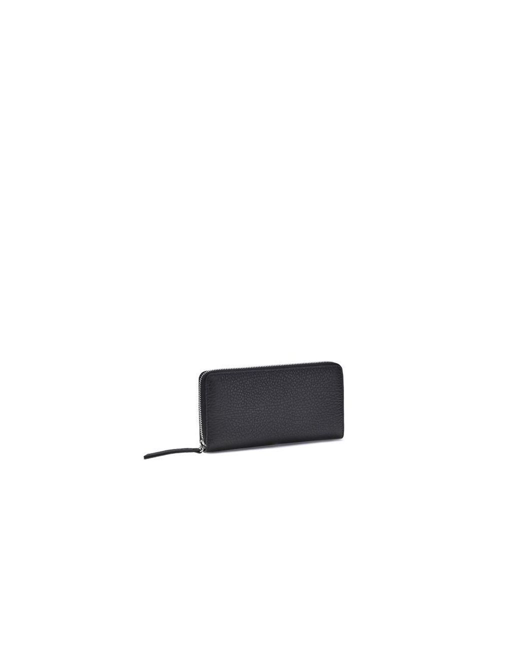Maison Margiela Blue Black Calf Leather Bos Taurus Wallet