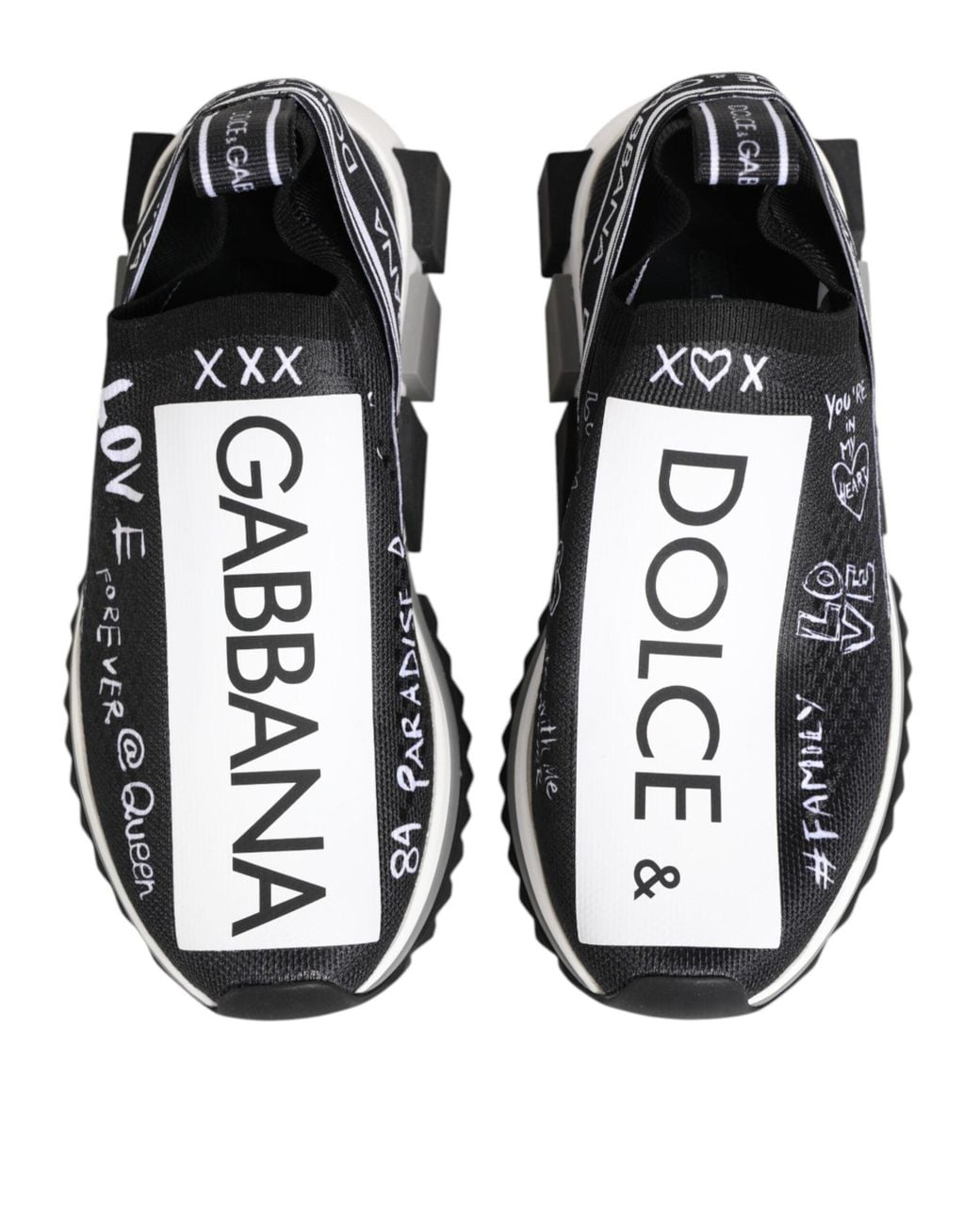 Dolce & Gabbana White Slipon Sneakers