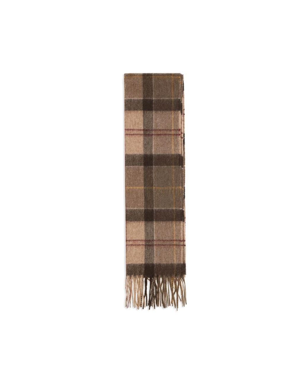 Barbour Brown Beige Wool Oves Aries Scarf