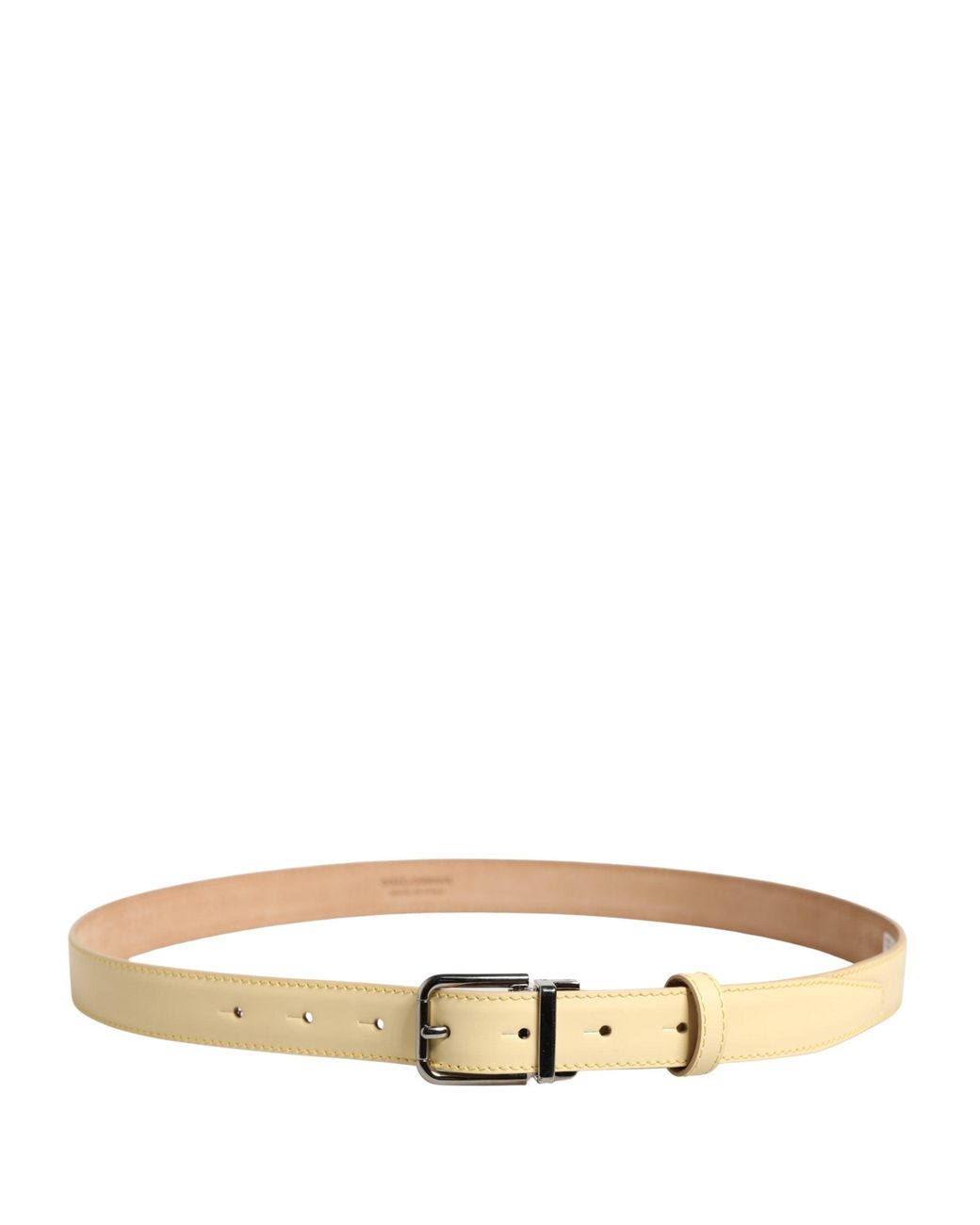 Dolce & Gabbana Black Classic Leather Metal Buckle Belt Calf for men