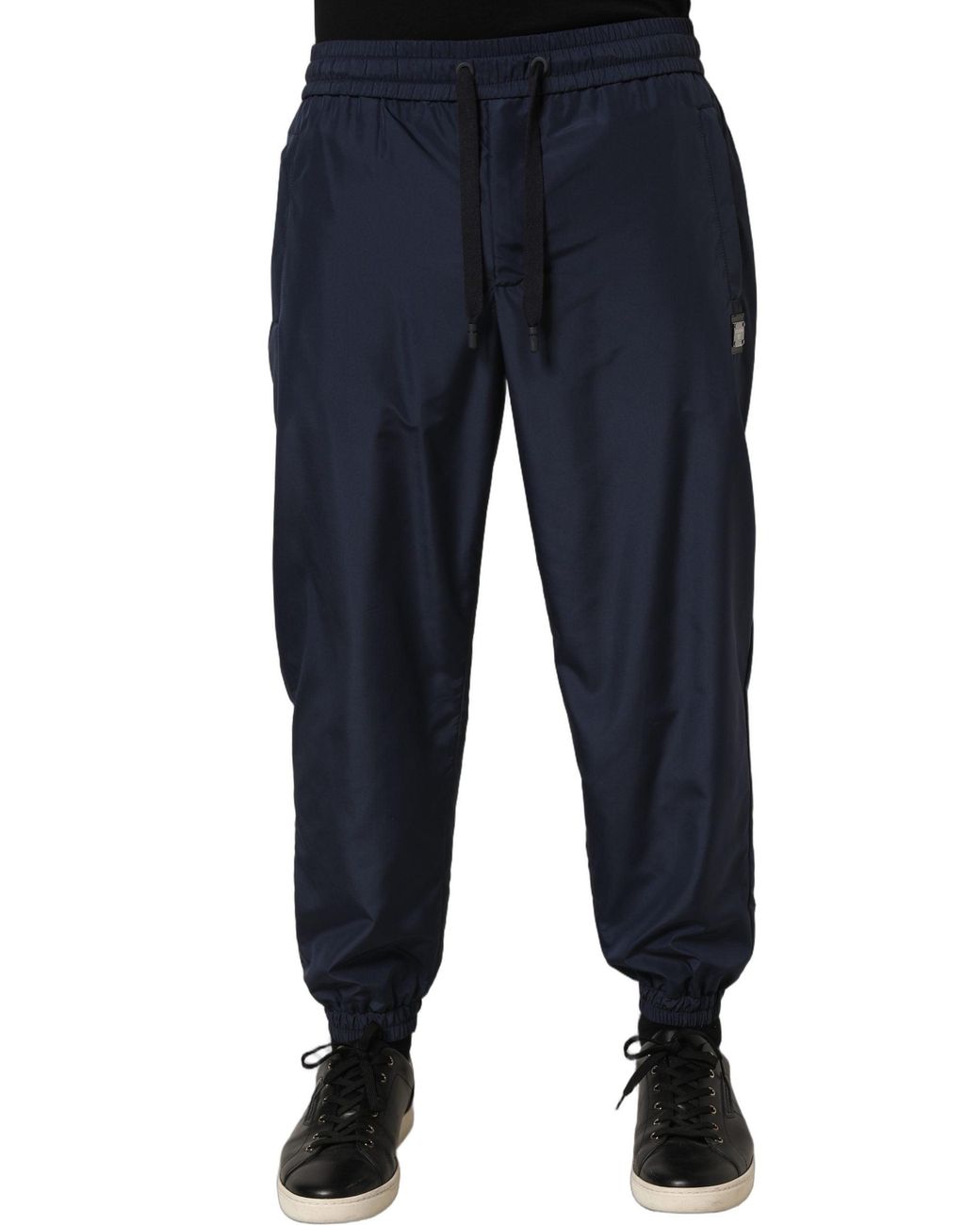 Dolce & Gabbana Blue Dark Polyester Jogger Sweatpants Pants for men