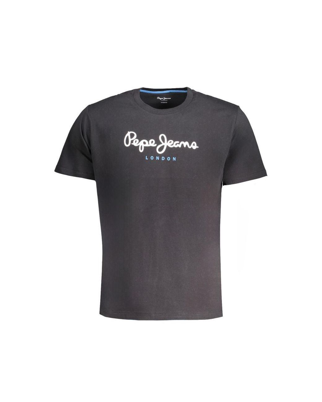 Pepe Jeans Black Blue Cotton Men's T for men