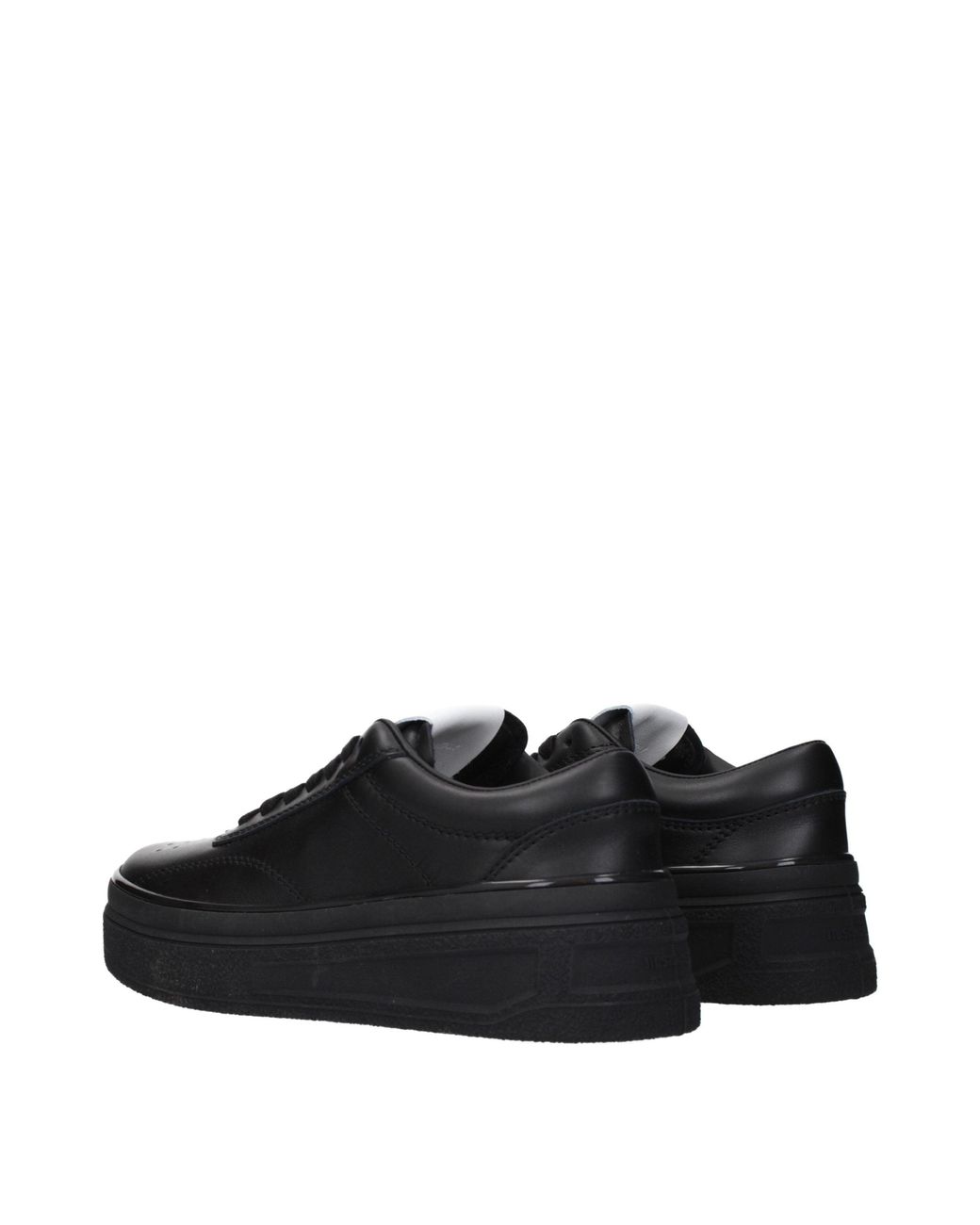 Jil Sander Black Leather Platform Sneakers