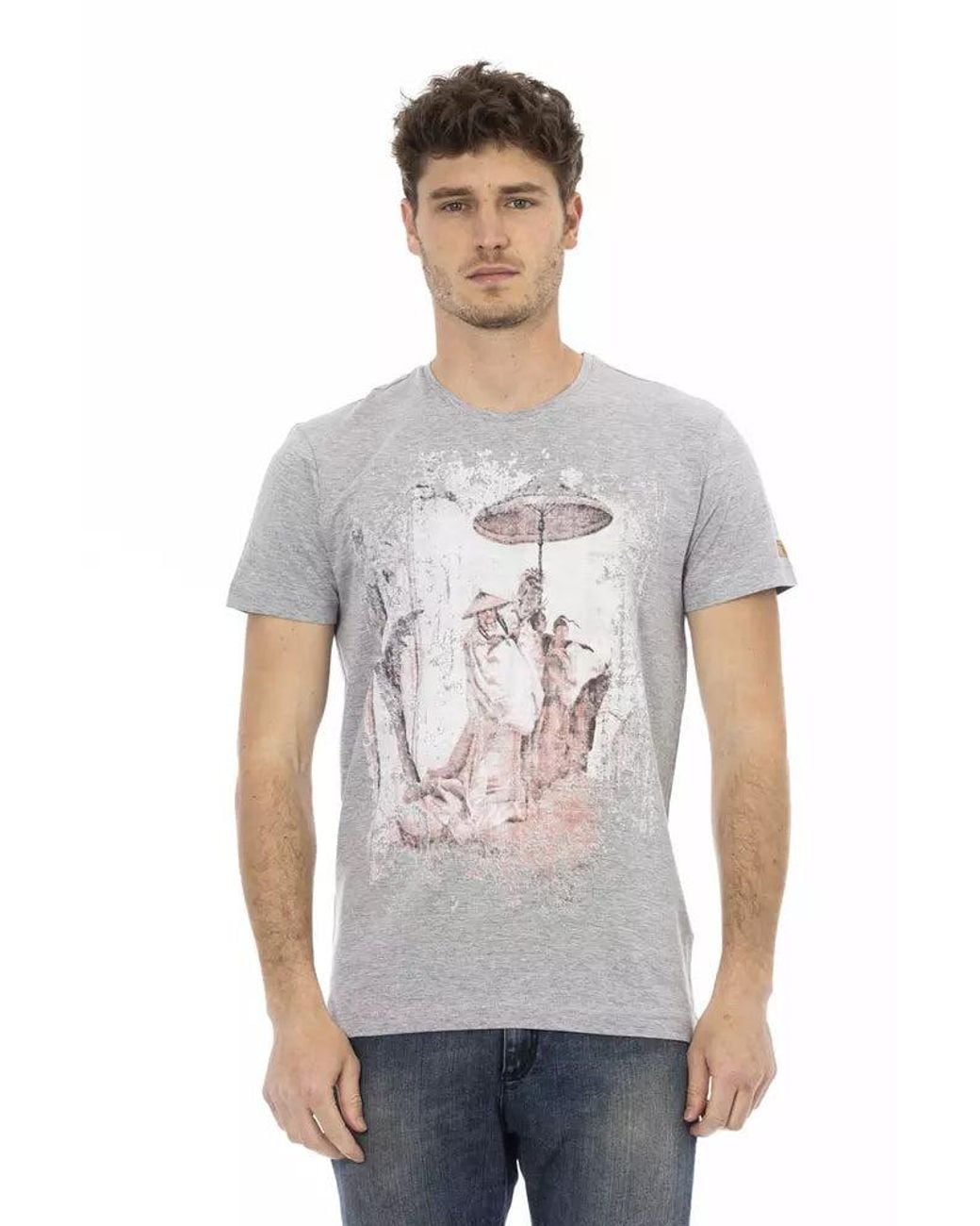 TRUSSARDI ACTION Gray Cotton Men T for men