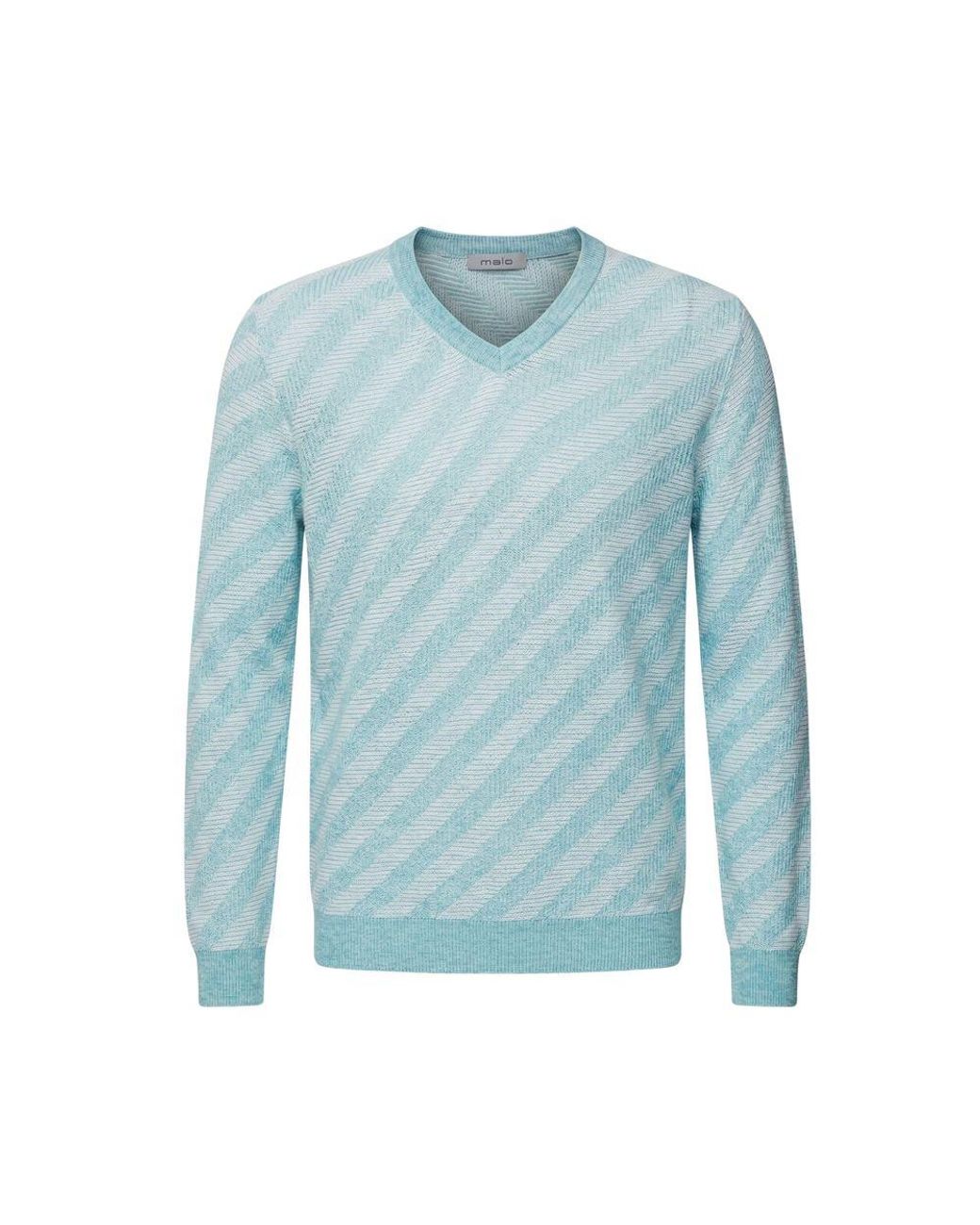 Malo Light Blue Linen Men's Sweater for men