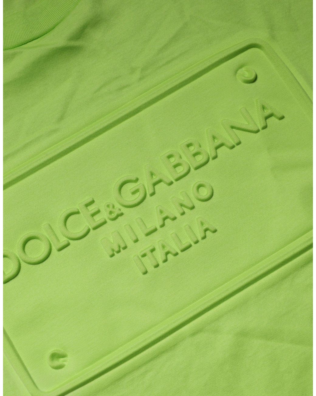 Dolce & Gabbana Green Logo Graphic Tshirt for men