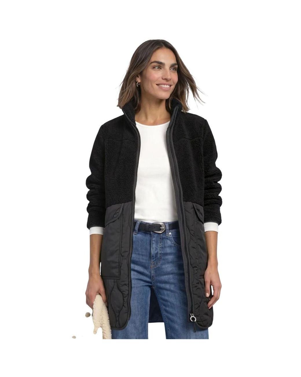 Street One Black Polyester Coat