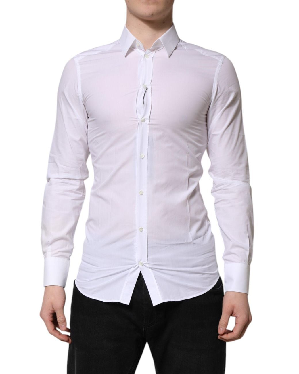 Dolce & Gabbana Purple Long Sleeves Dress Formal Shirt for men