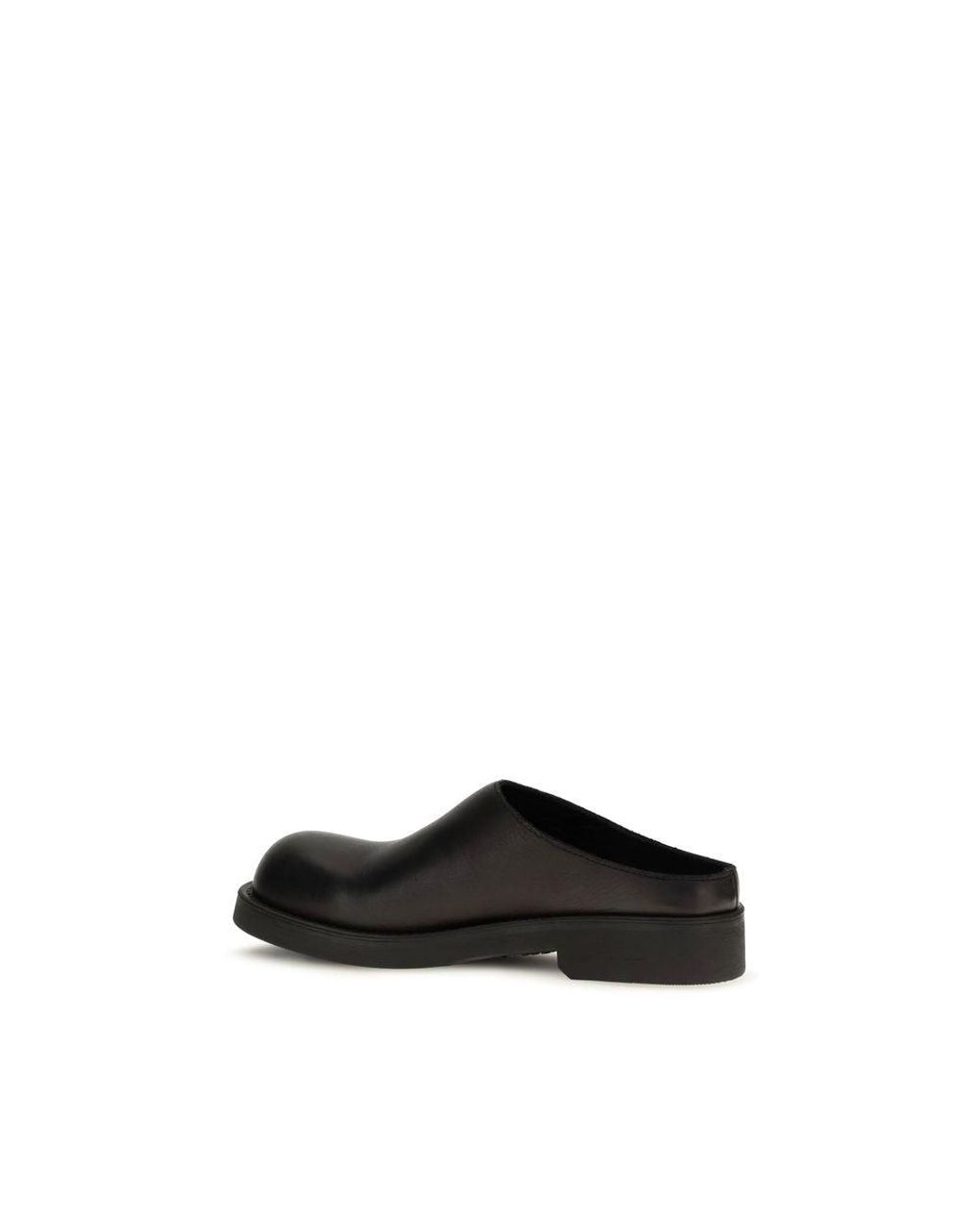 MM6 by Maison Margiela Black Calf Leather Bos Taurus Mules