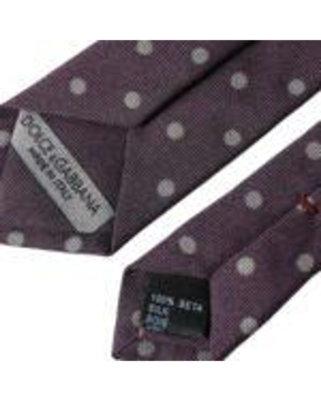 Dolce & Gabbana Purple Polka Dot Tie Classic Style for men