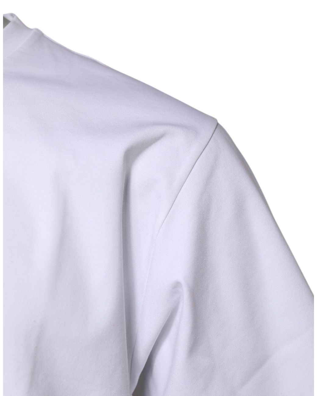 Dolce & Gabbana White Short Sleeve Cotton Tshirt for men