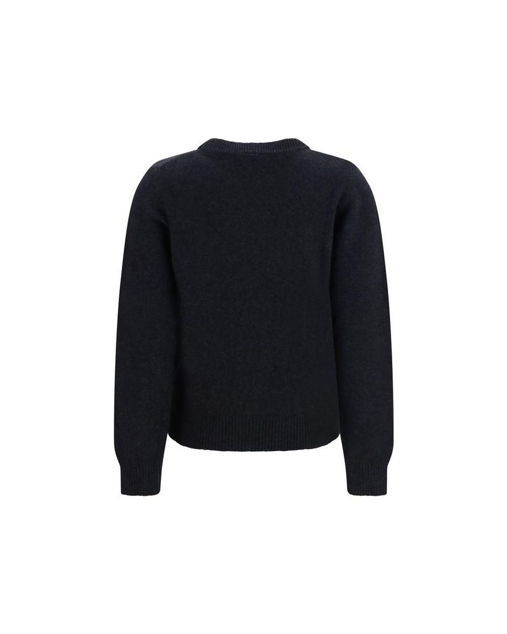 Ganni Black Recycled Wool Sweatshirt