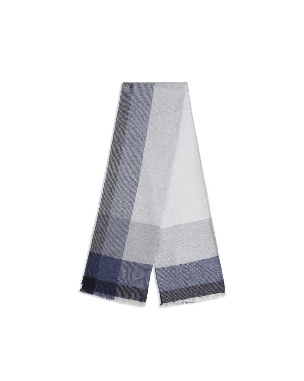 Brunello Cucinelli Blue Gray Wool Oves Aries Scarf for men