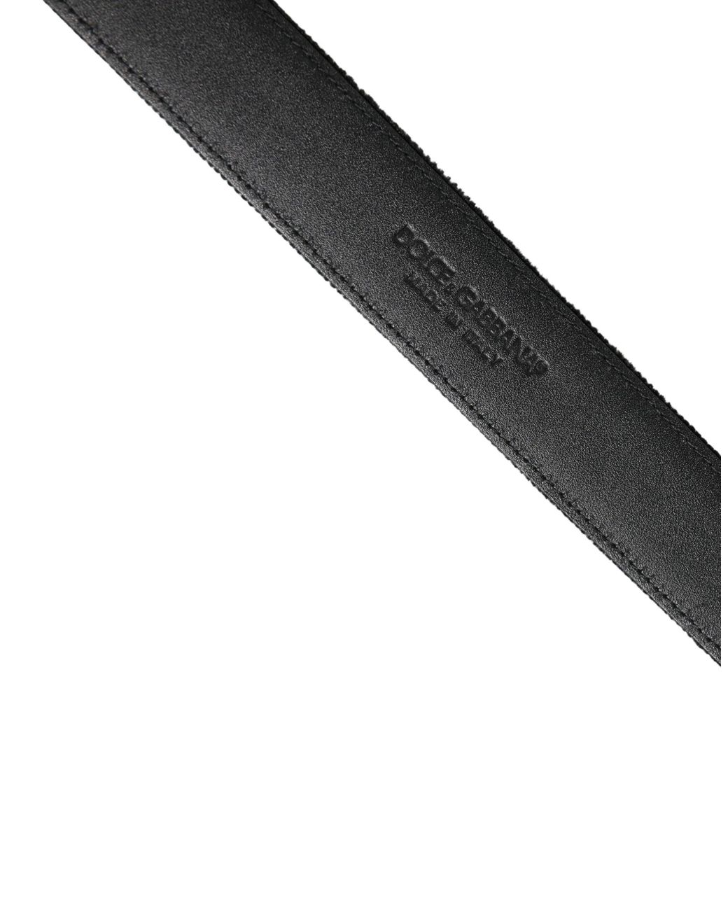 Dolce & Gabbana Black Suede Tone Metal Buckle Belt Leather (Suede) for men