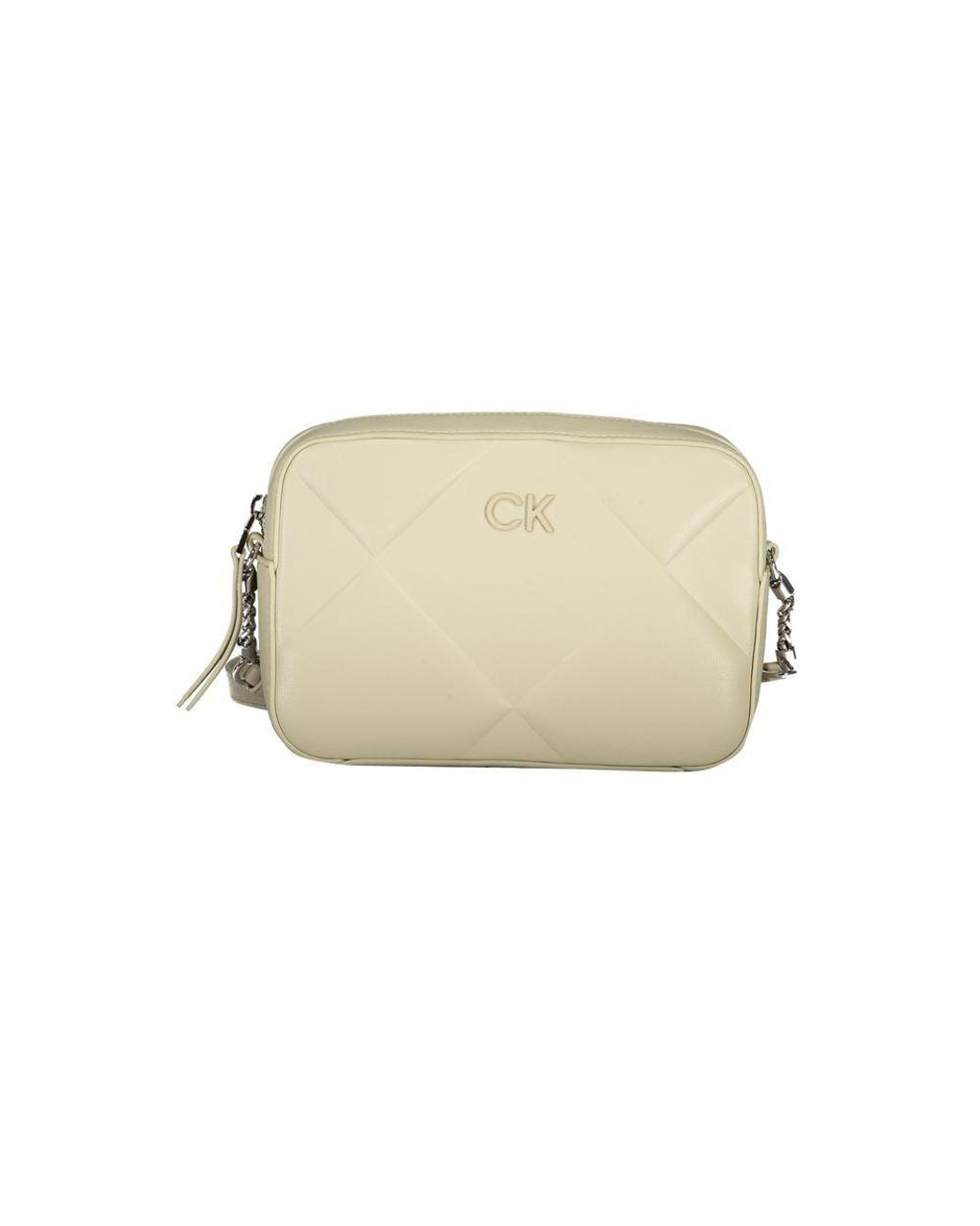 Calvin Klein Beige Cotton Handbag in Natural Lyst