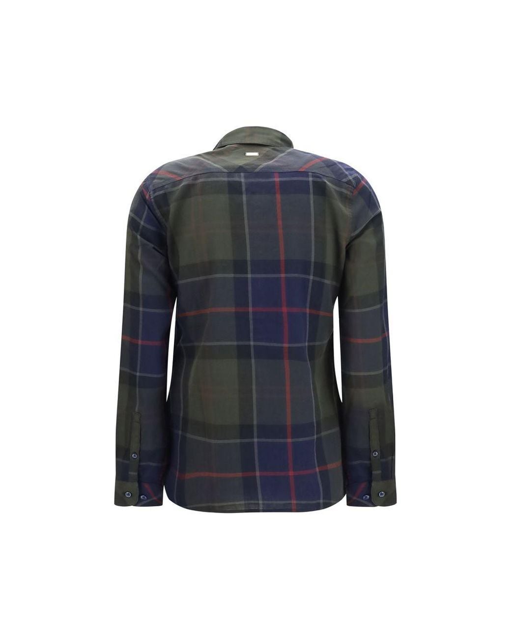 Barbour Blue Bicolor Cotton Pattern Shirt