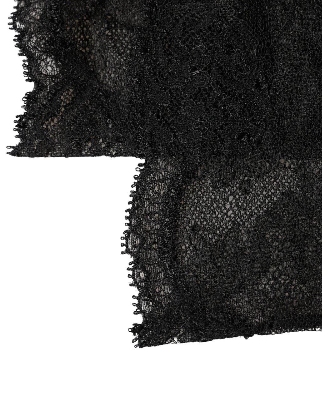 Dolce & Gabbana Black Floral Lace Nylon Stretch Knee High Socks