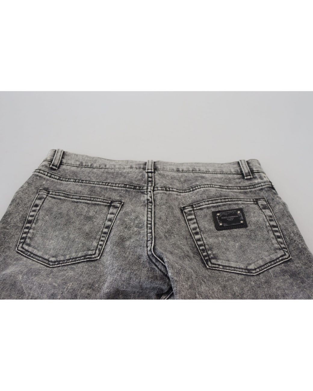 Dolce & Gabbana Black Washed Cotton Slim Fit Denim Jeans for men