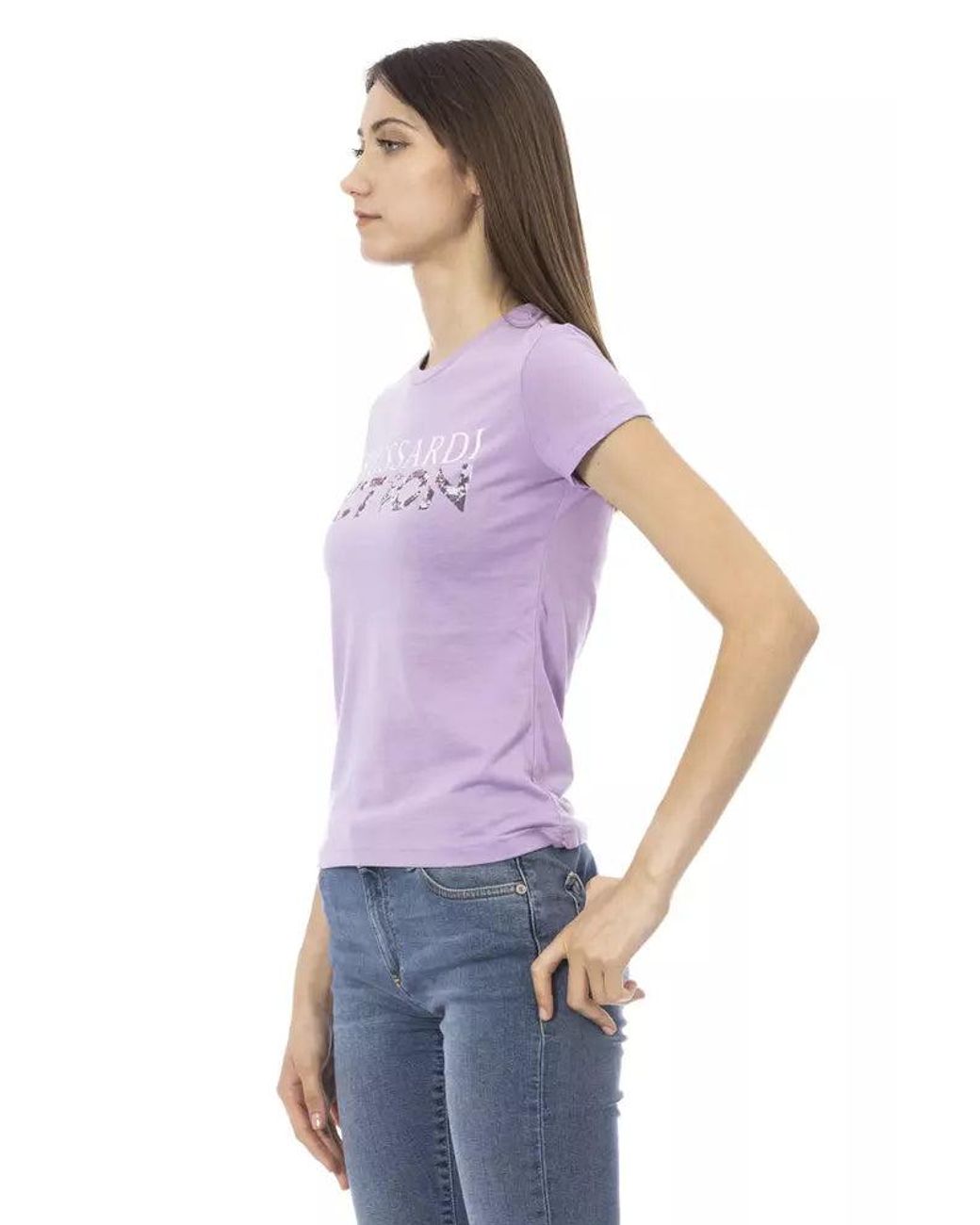 TRUSSARDI ACTION Purple Cotton T