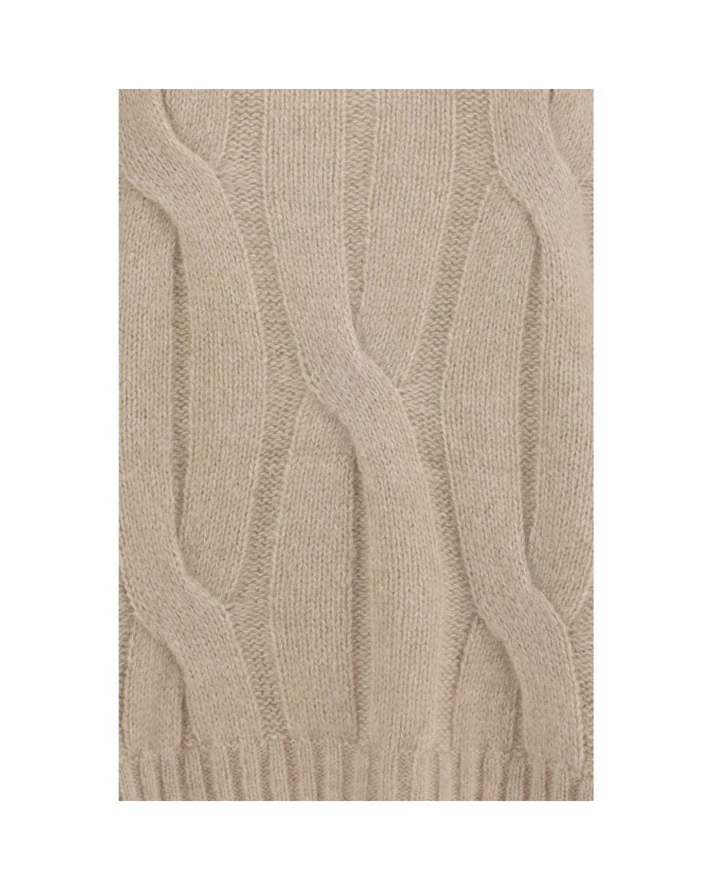 Allude Natural Beige Cashmere Sweater