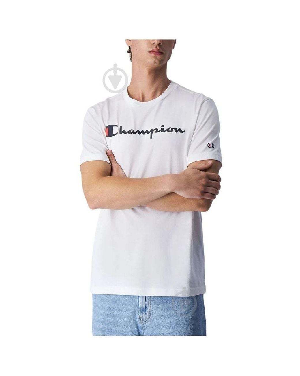 Champion White Cotton Sweatshirt for men