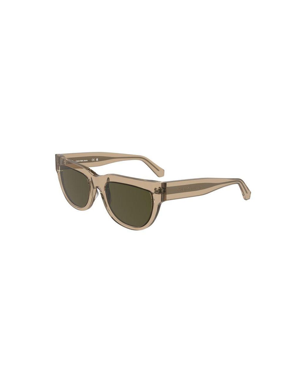 Calvin Klein Green Marrone Acetate Sunglasses