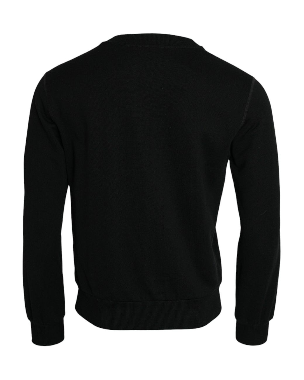 Dolce & Gabbana Black Cotton Long Sleeves Sweatshirt Sweater for men