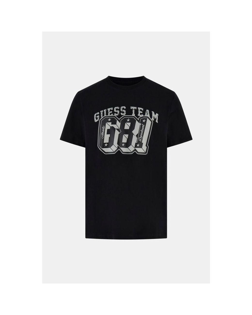 Guess Black Cotton T-Shirt for men